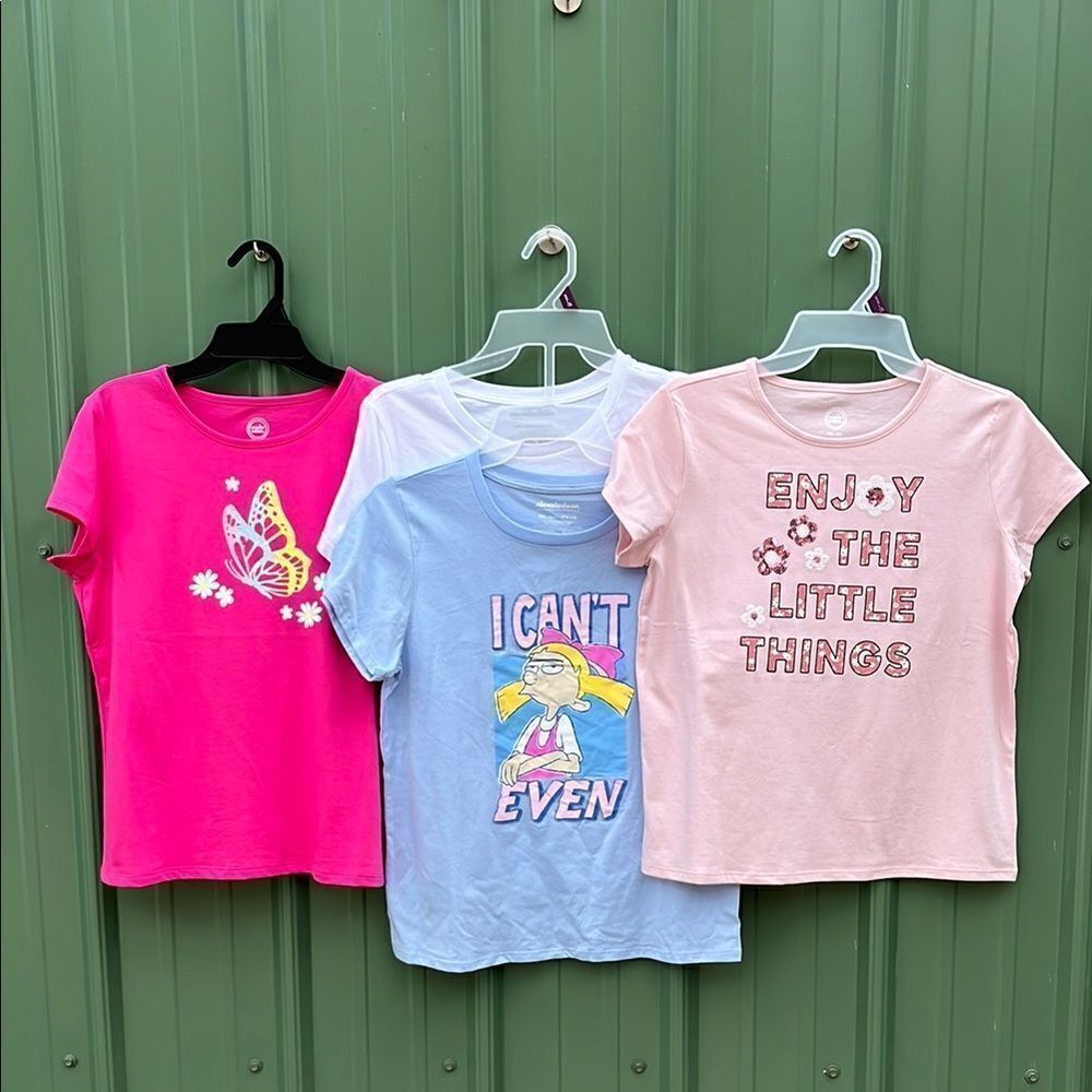 Girls Short Sleeve T-Shirts 4-Pack Size XXL